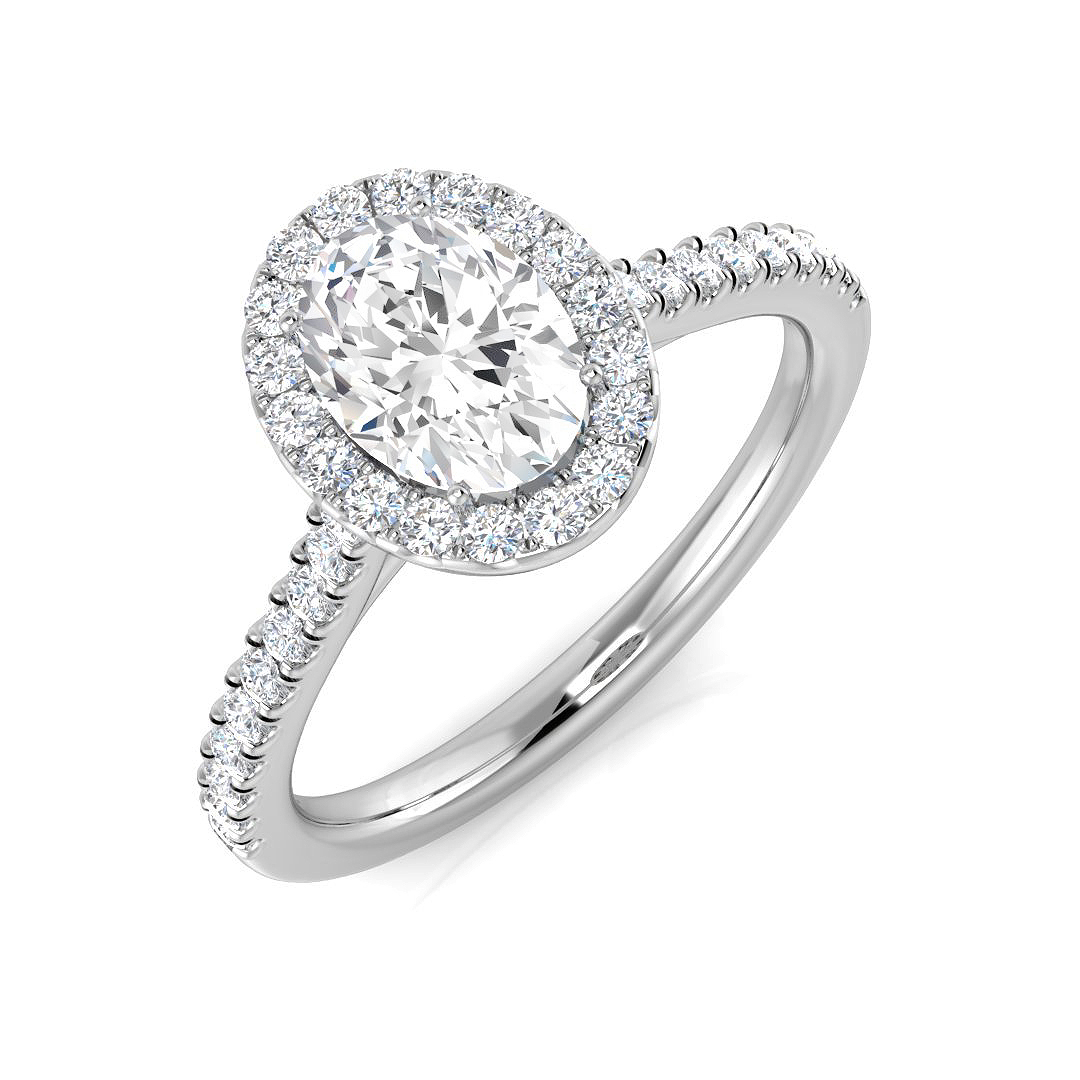 1 ct Natural Diamond Oval Ring