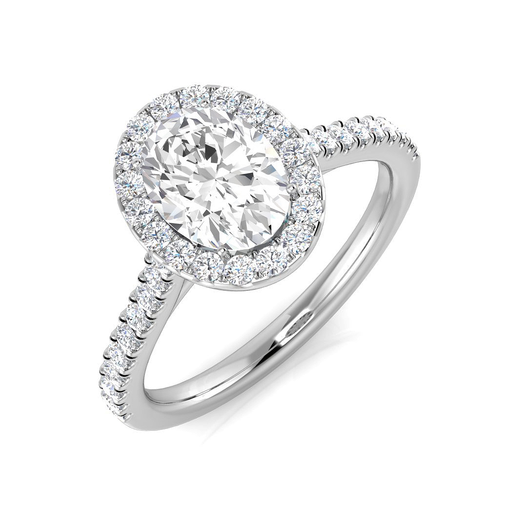 1.25 ct Natural Diamond Oval Ring