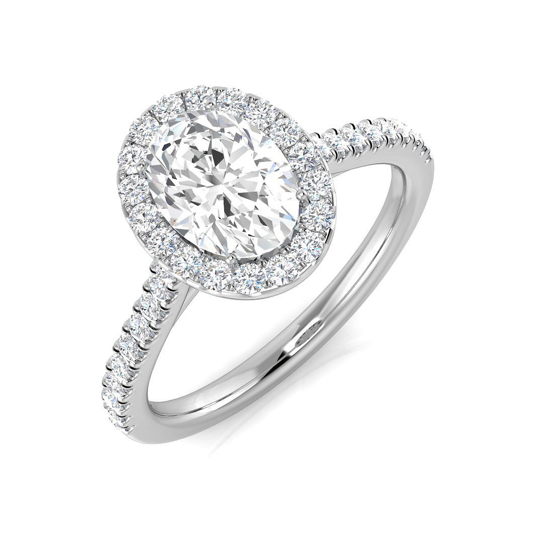 1.3 ct Natural Diamond Oval Ring