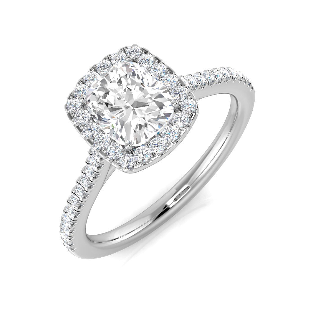 1.2 ct Natural Diamond Cushion Ring
