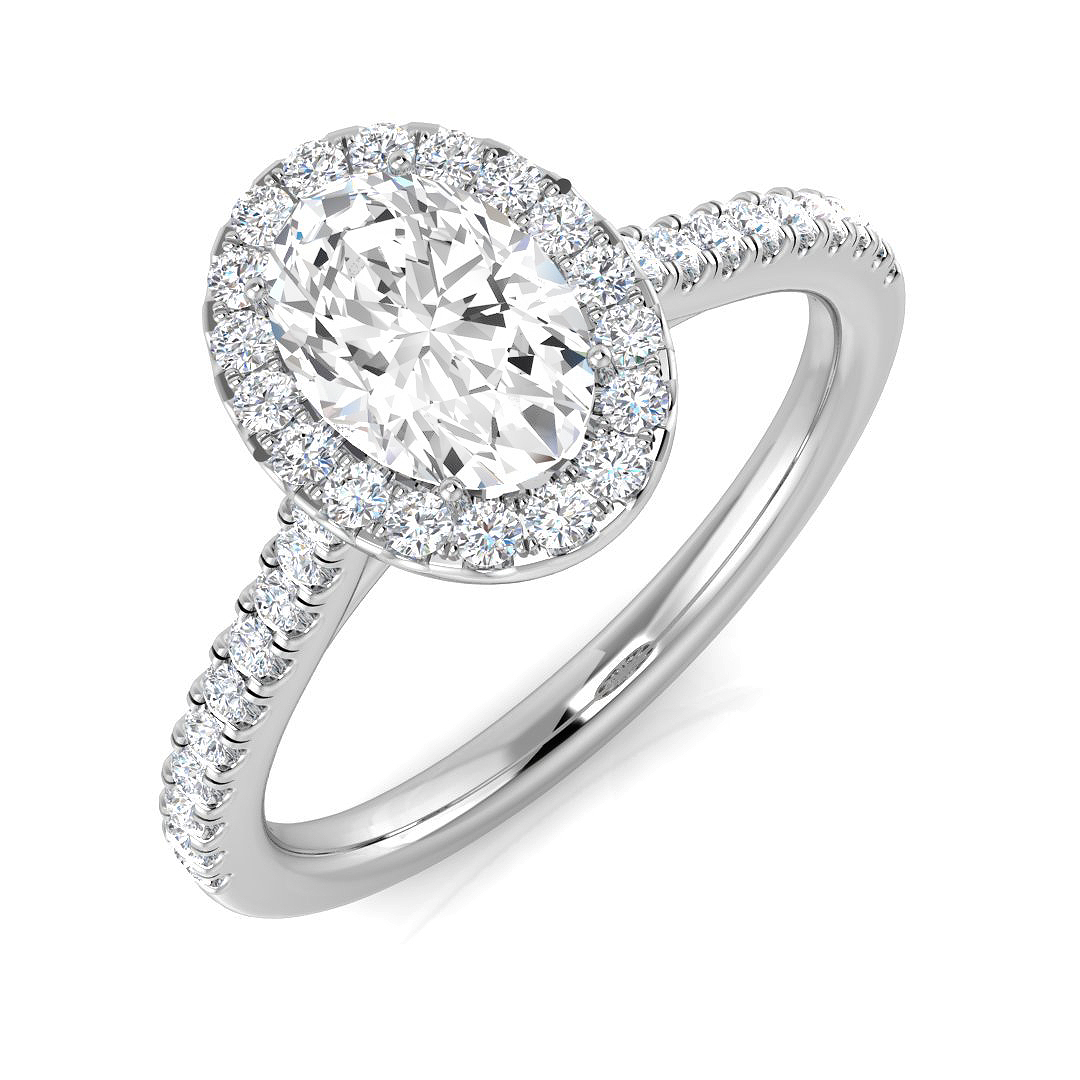 0.95 ct Natural Diamond Oval Ring