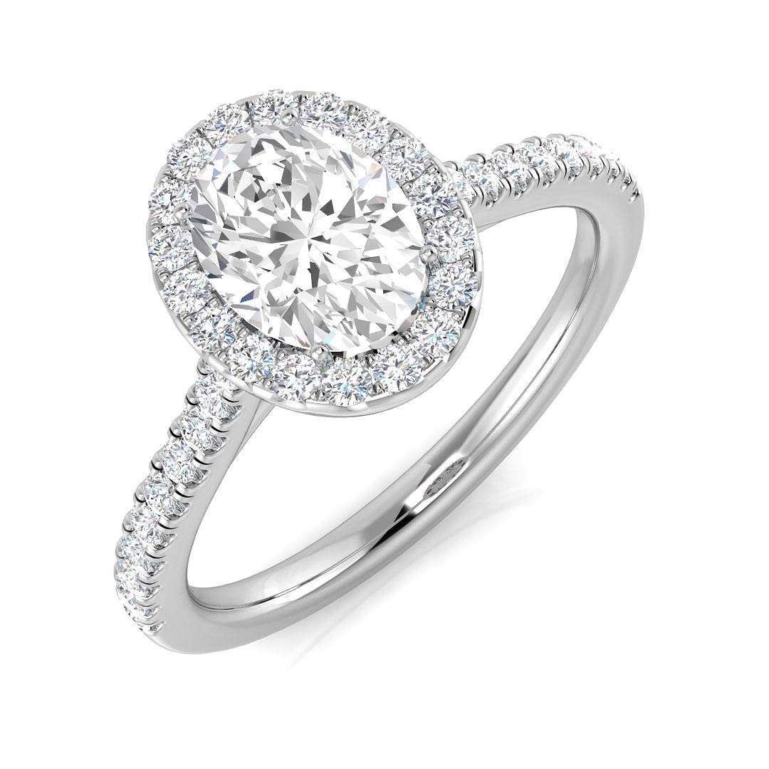 1.15 ct Natural Diamond Oval Ring