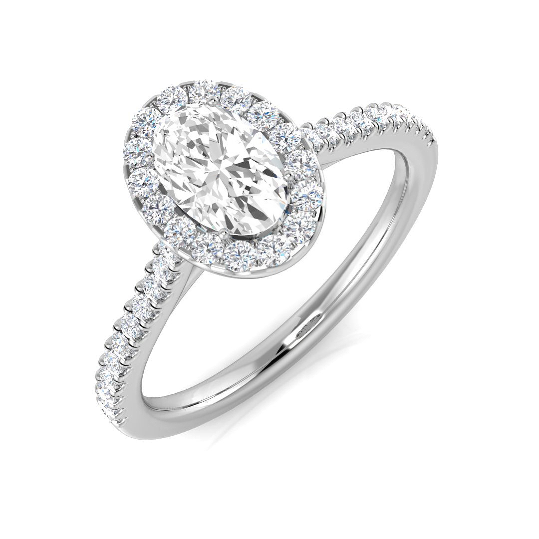 0.75 ct Natural Diamond Oval Ring