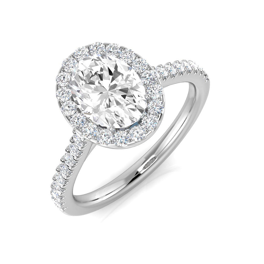 1.5 ct Natural Diamond Oval Ring