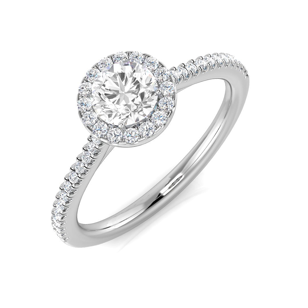 0.55 ct Natural Diamond Round Ring