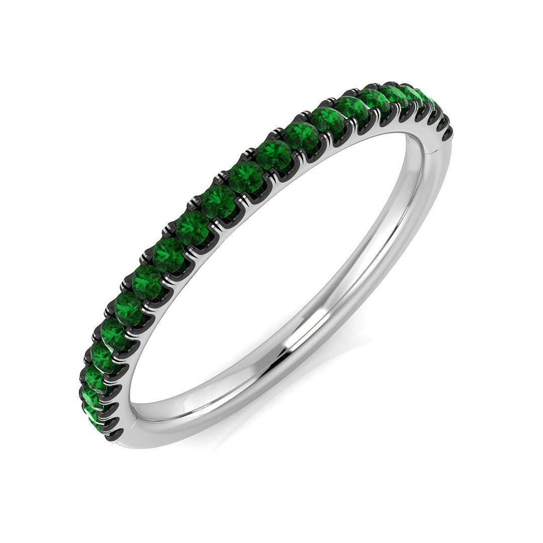 0.2 ct Natural Diamond Emerald Ring