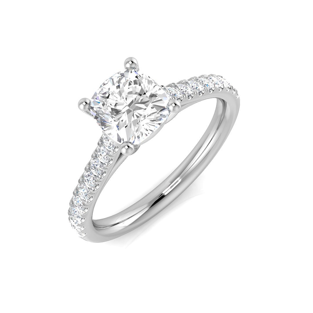 1.75 ct Natural Diamond Cushion Ring