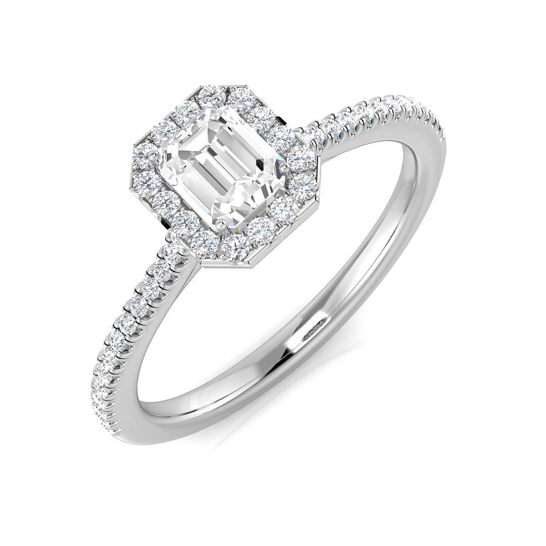 0.5 ct Natural Diamond Radiant Ring