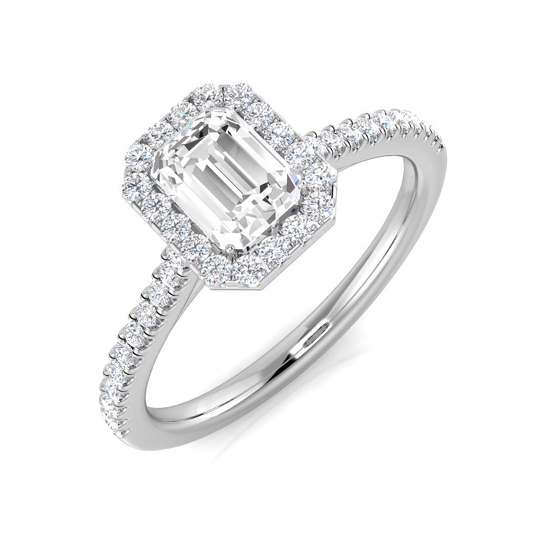 0.85 ct Natural Diamond Radiant Ring