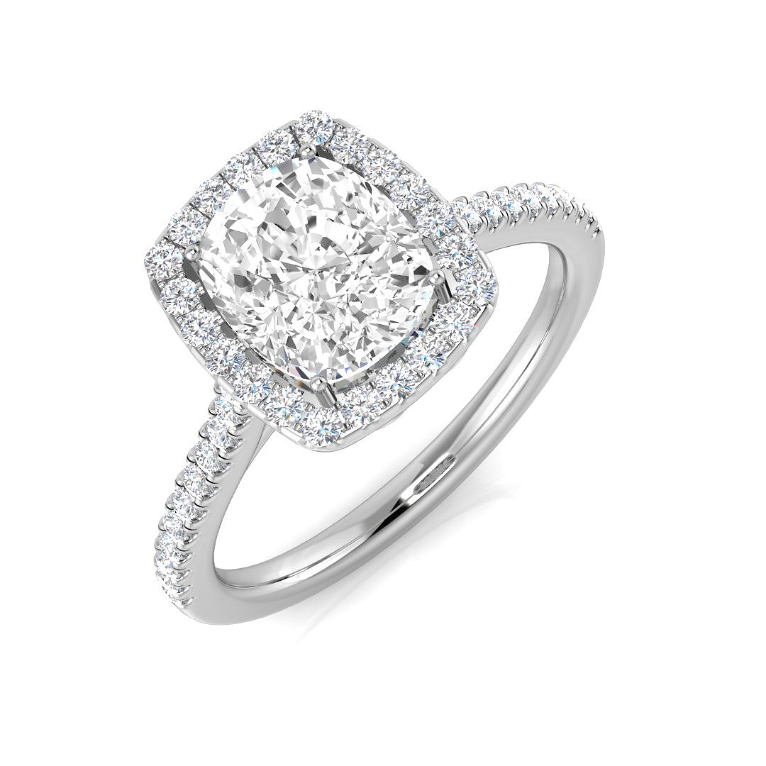 2.05 ct Natural Diamond Cushion Ring
