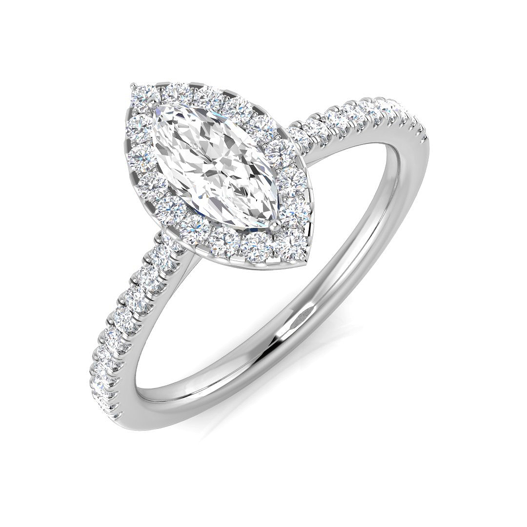 0.65 ct Natural Diamond Marquise Ring