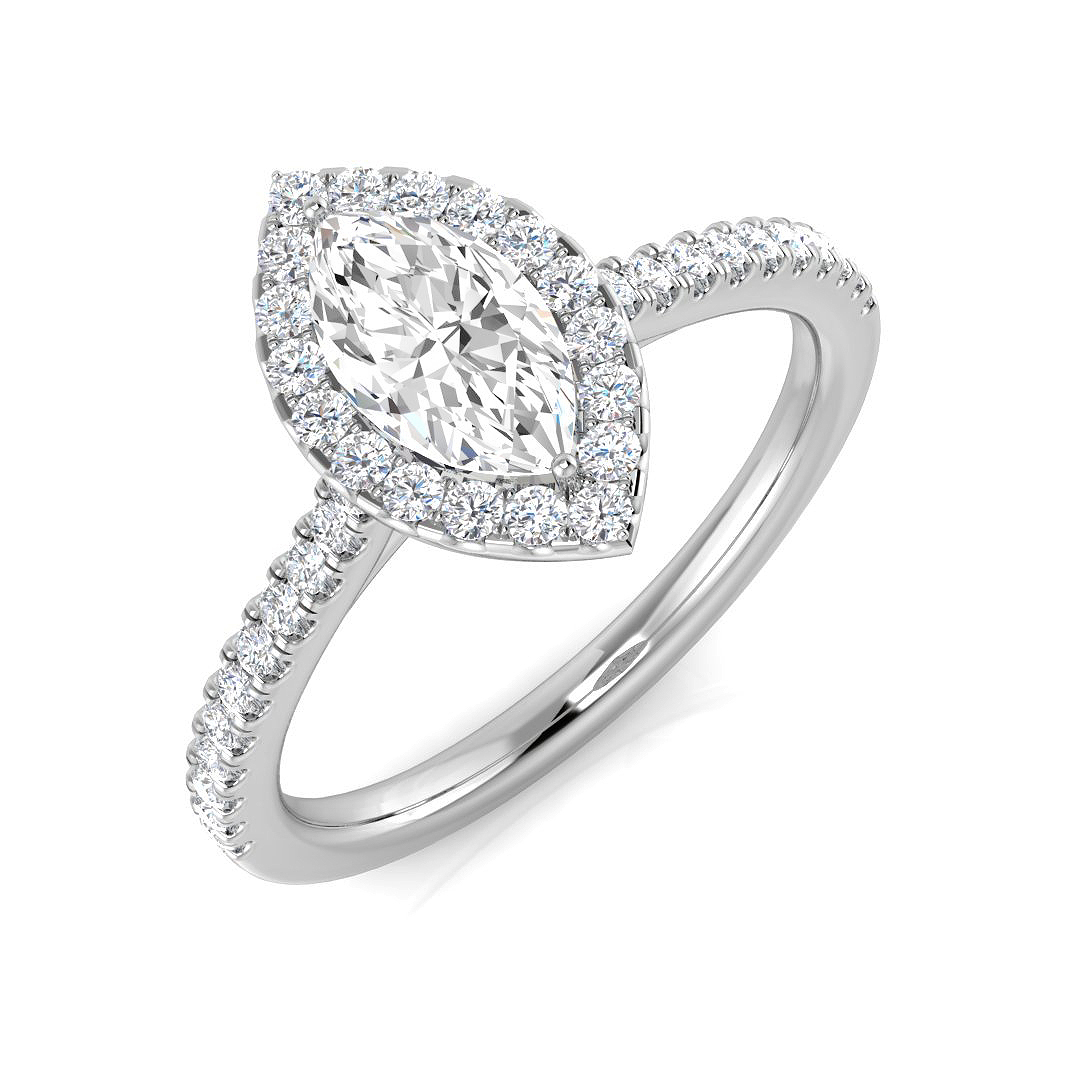 0.85 ct Natural Diamond Marquise Ring