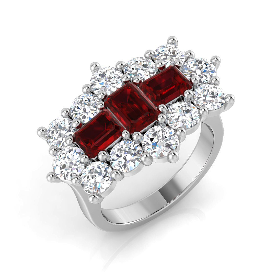 4.25 ct Natural Diamond Emerald Ring