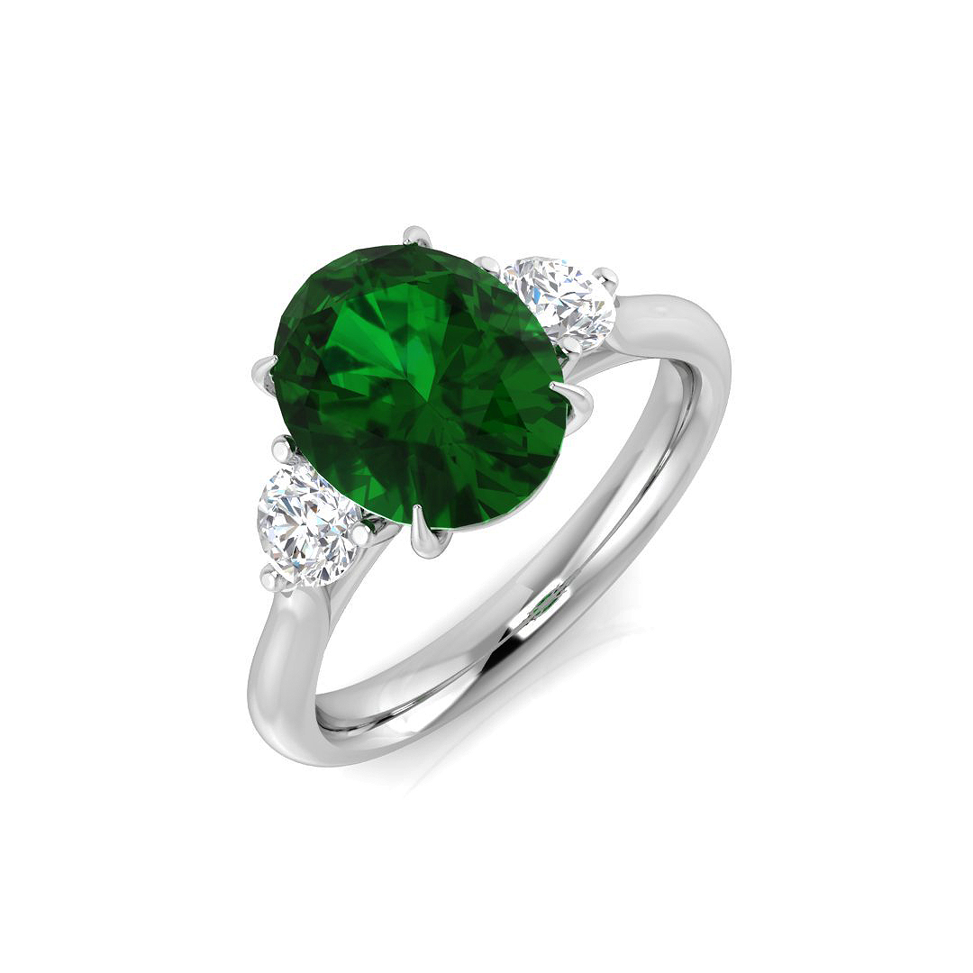 2.55 ct Natural Diamond Emerald Ring