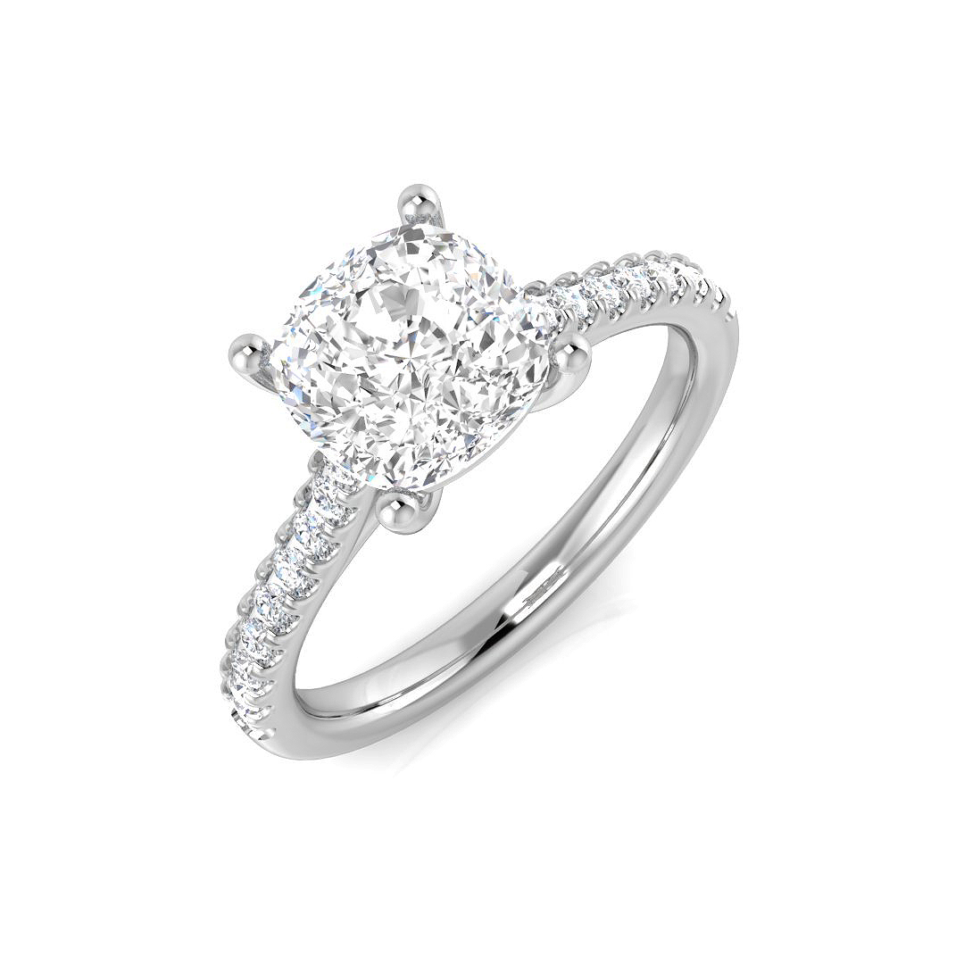 2.25 ct Natural Diamond Cushion Ring
