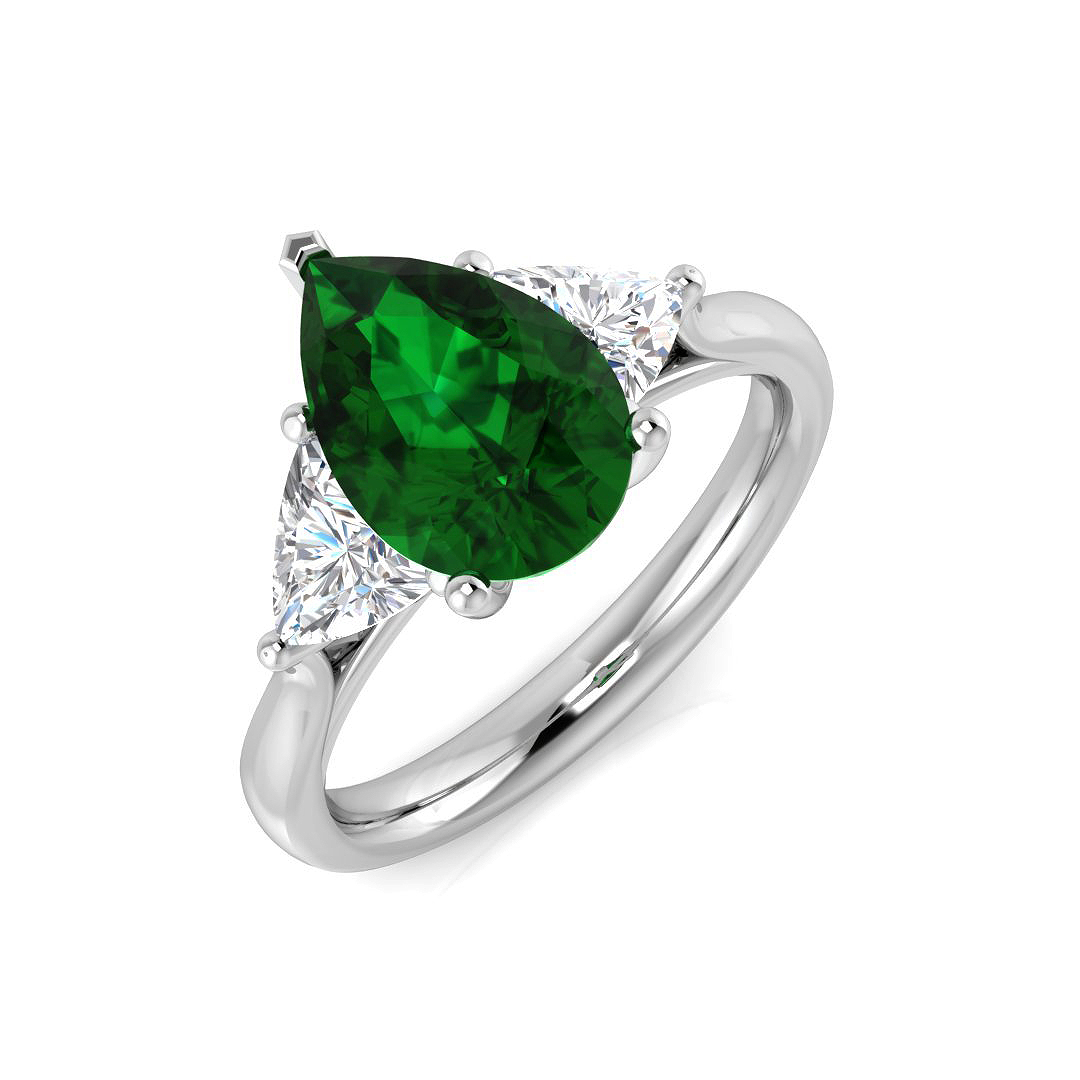 2.25 ct Natural Diamond Emerald Ring