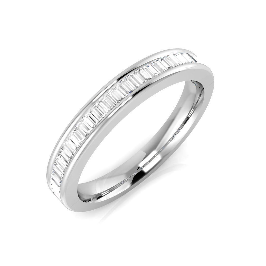 0.45 ct Natural Diamond Baguette Ring