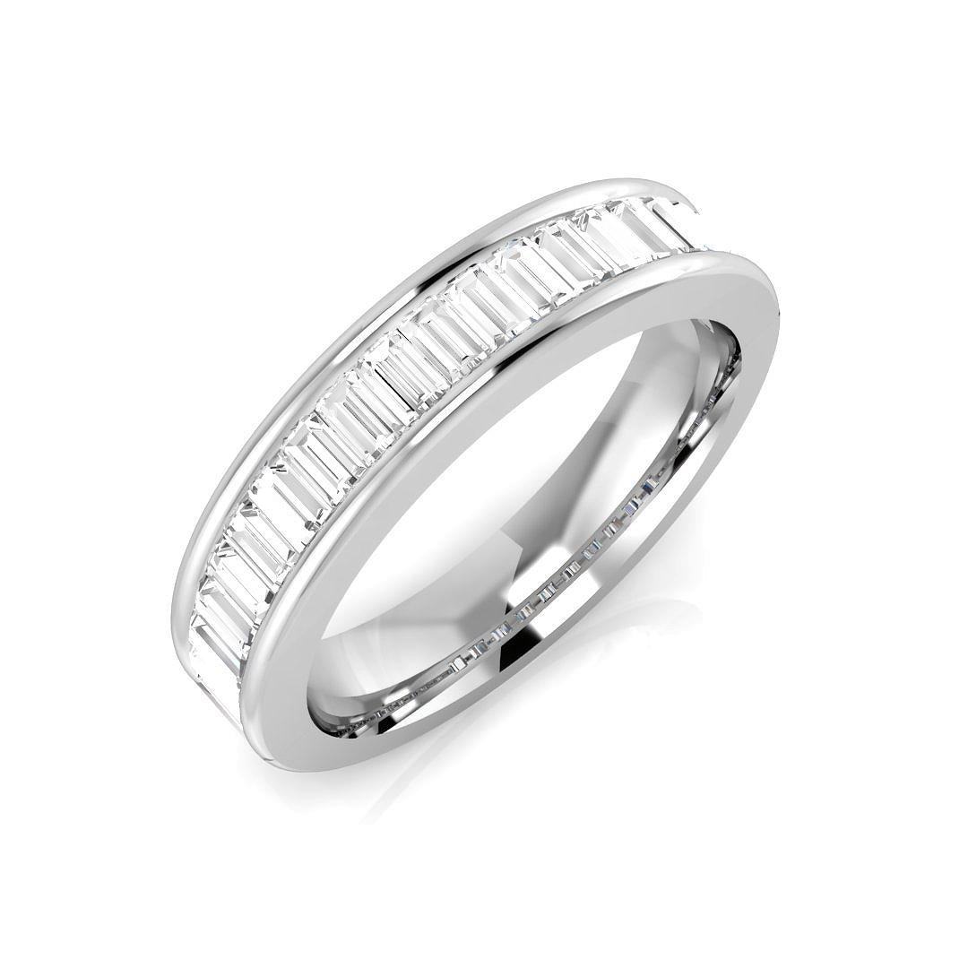 0.75 ct Natural Diamond Baguette Ring
