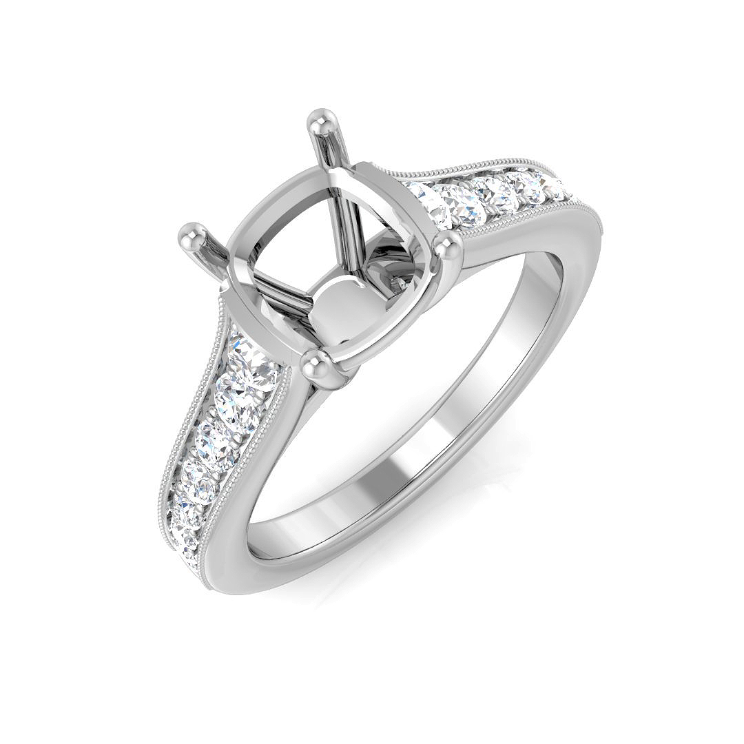 0.4 Ct Natural Diamond Round Cut  in Platinum(950)