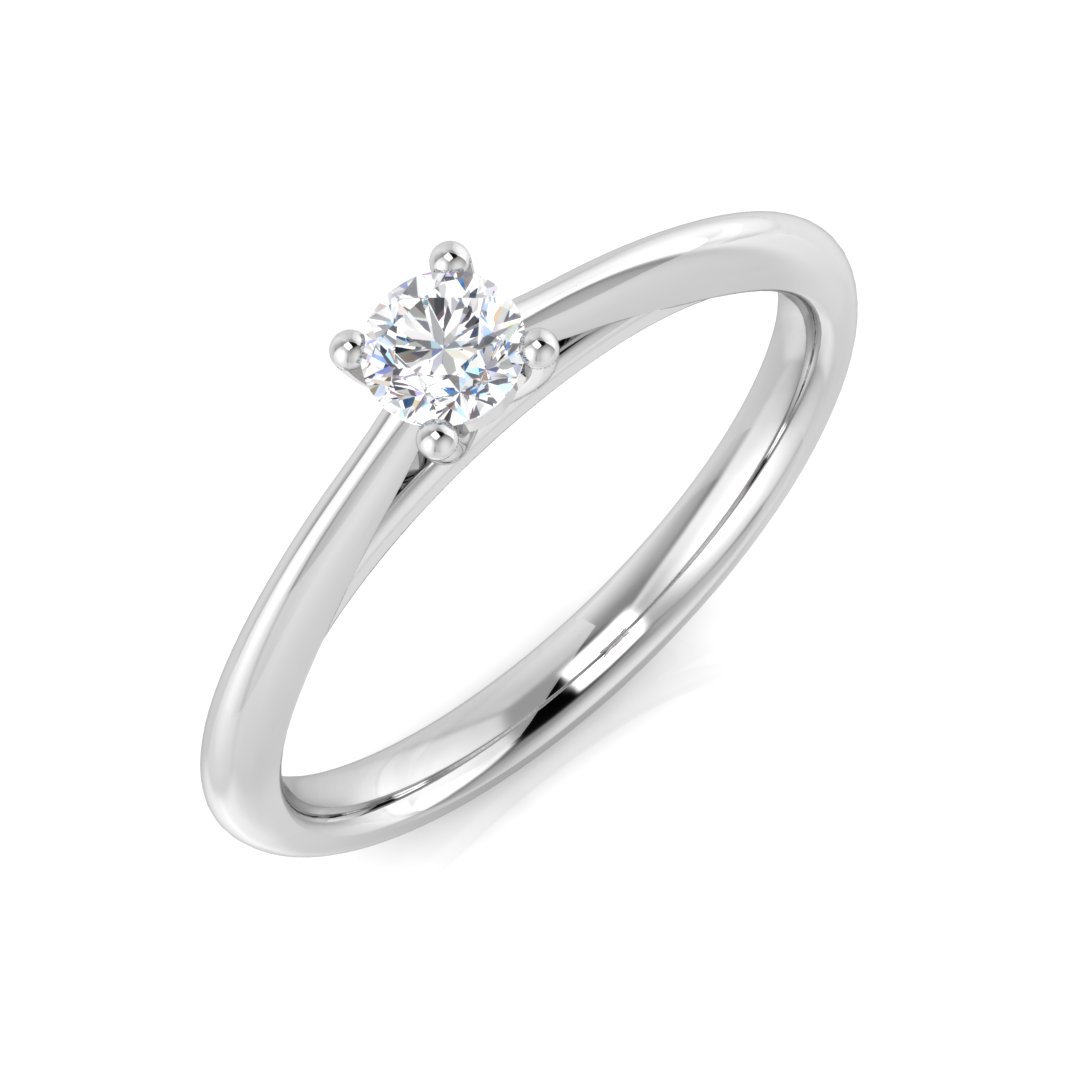 0.15 ct Natural Diamond Round Ring