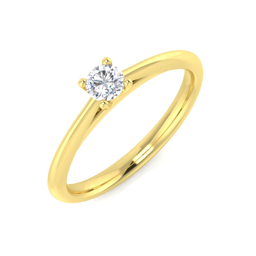 0.15 ct Natural Diamond Round Ring