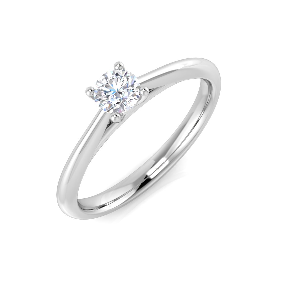 0.25 ct Natural Diamond Round Ring