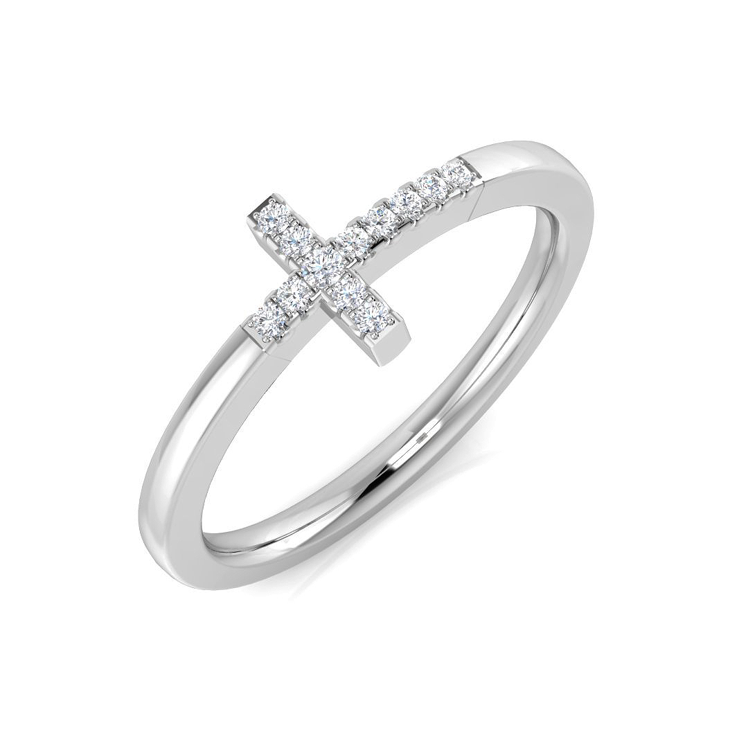 0.05 ct Natural Diamond Round Ring