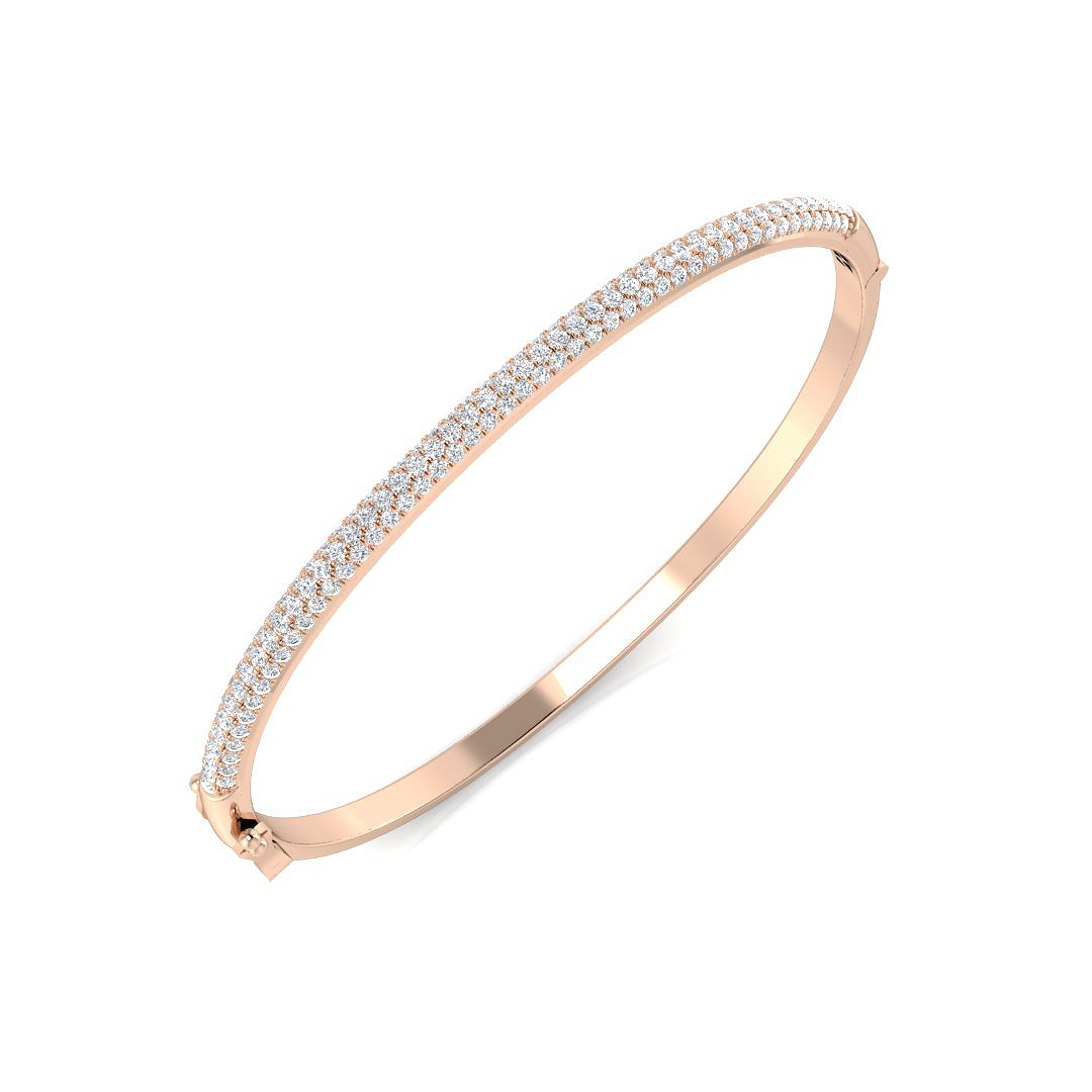 1.45 ct Natural Diamond Round Bangle