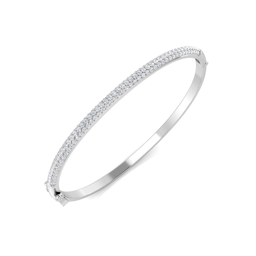 1.45 ct Natural Diamond Round Bangle