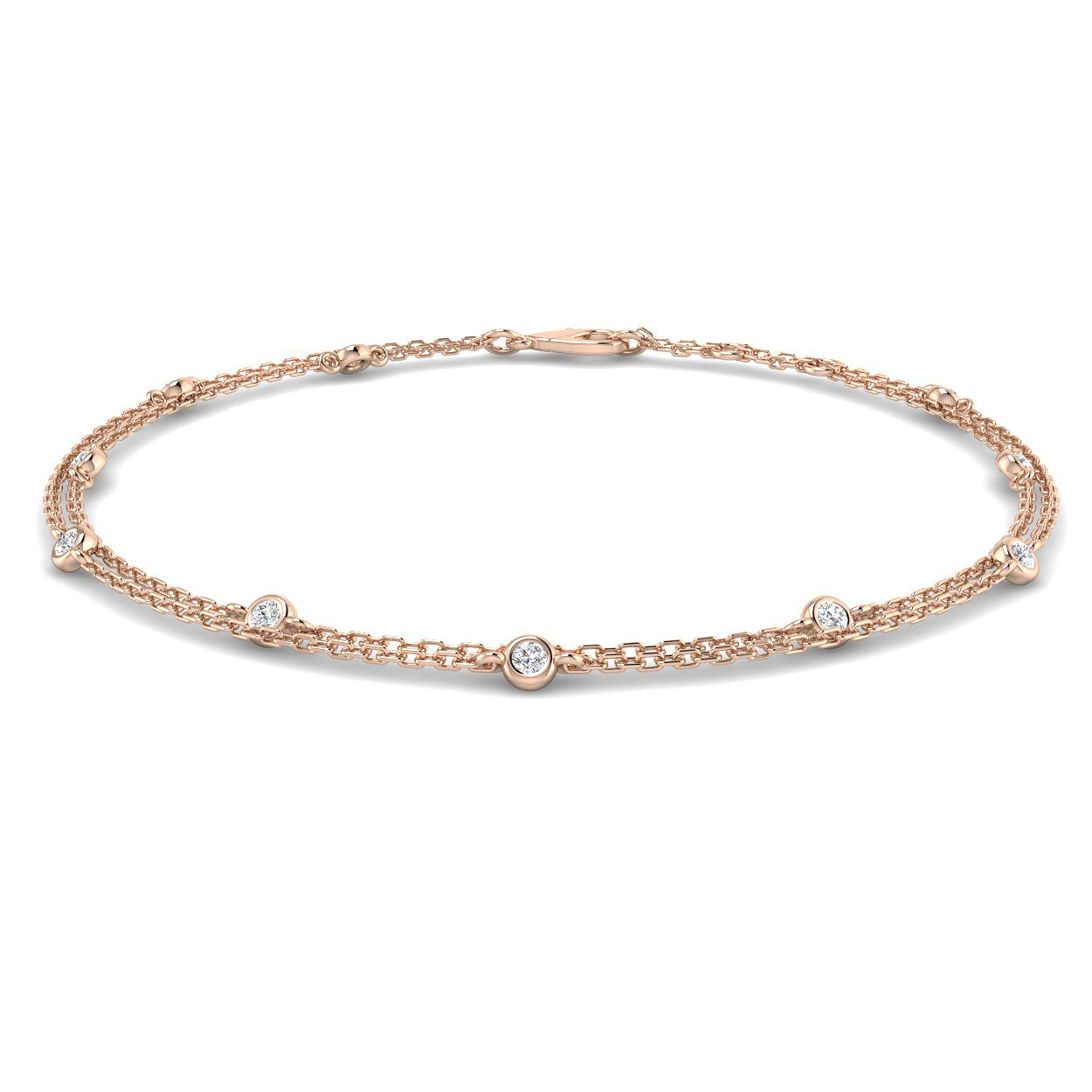 0.15 ct Natural Diamond Round Bracelet