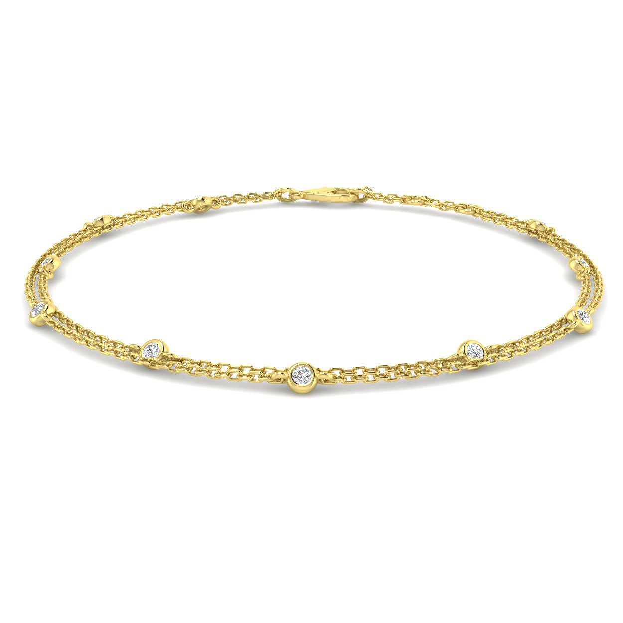 0.15 ct Natural Diamond Round Bracelet