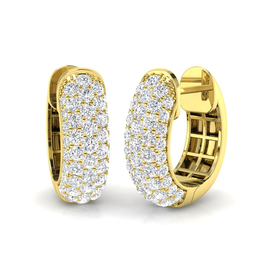 1.7 ct Natural Diamond Round Earrings