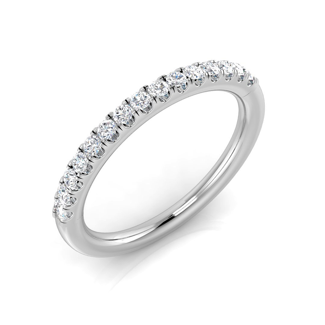 0.2 Ct Natural Diamond Round Cut  in 18K White Gold