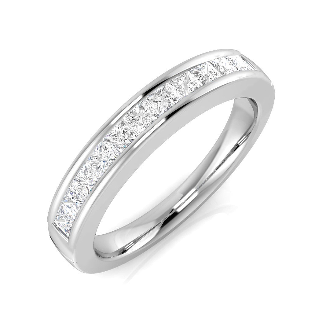 0.5 ct Natural Diamond Princess Ring