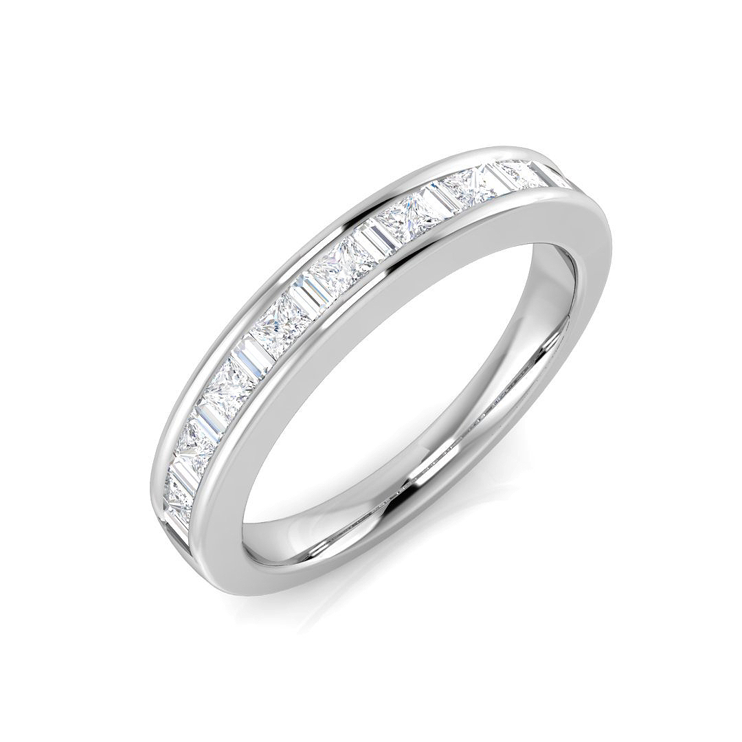 0.35 Ct Natural Diamond Round Cut  in 18K White Gold