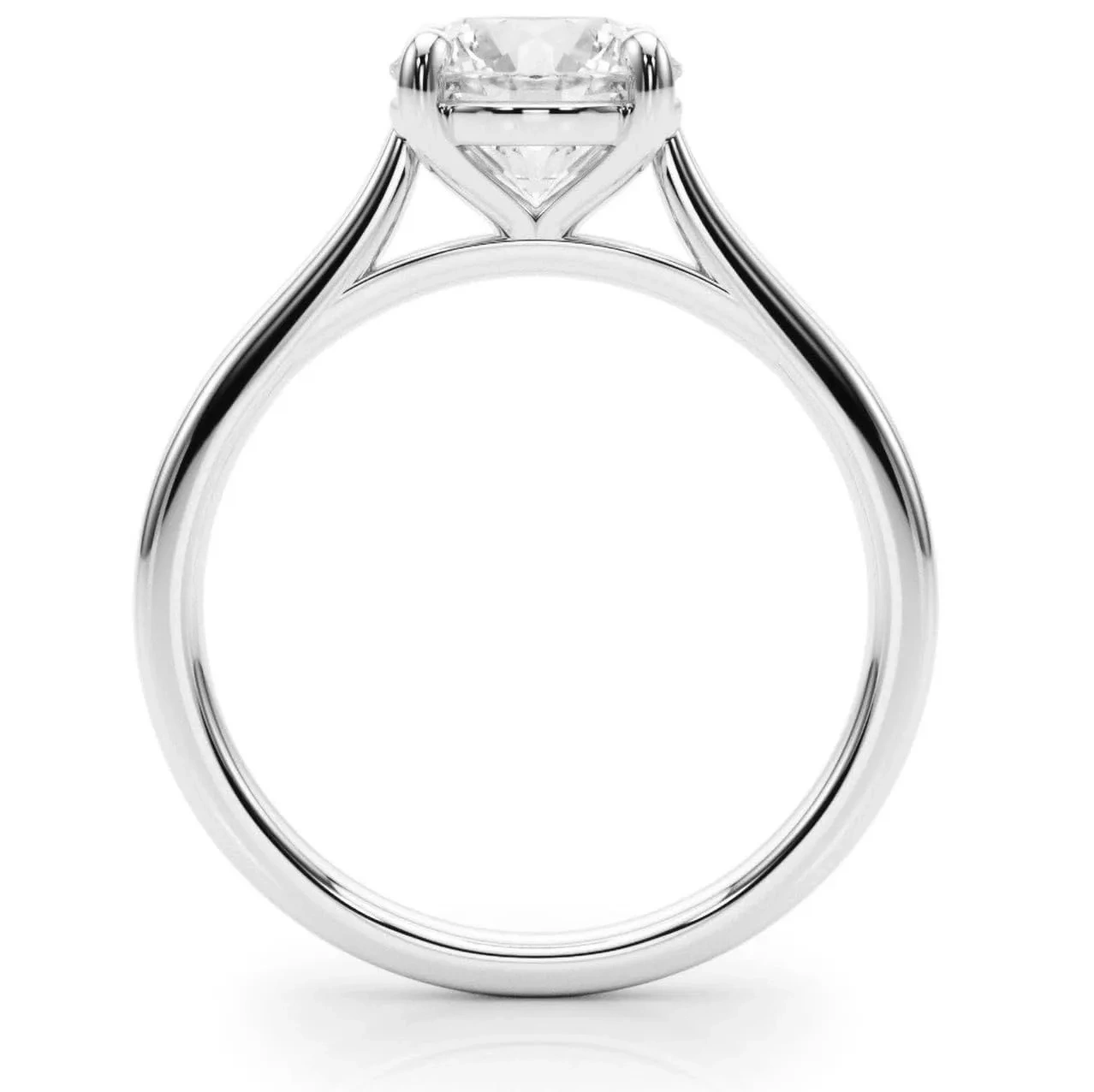 Side View of 0.75ct Lab-Grown Round Diamond Solitaire Ring