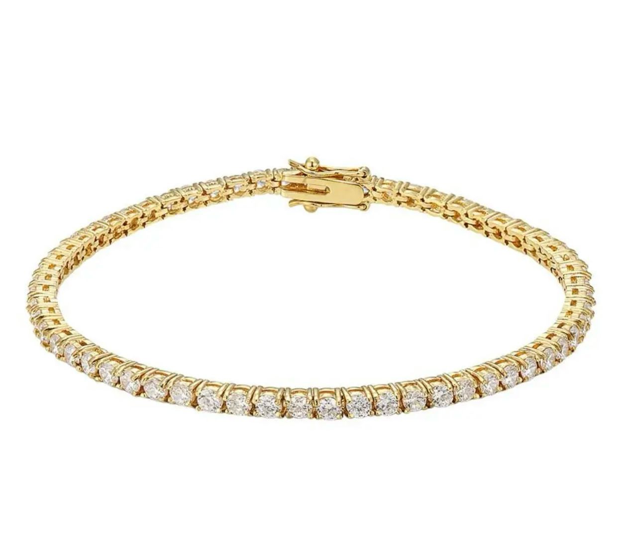 Stormy Natural 4 Prong  Diamond Bracelet
