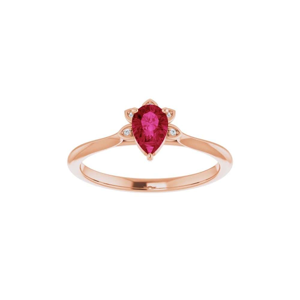 Xuri Natural Ruby  Engagement Ring