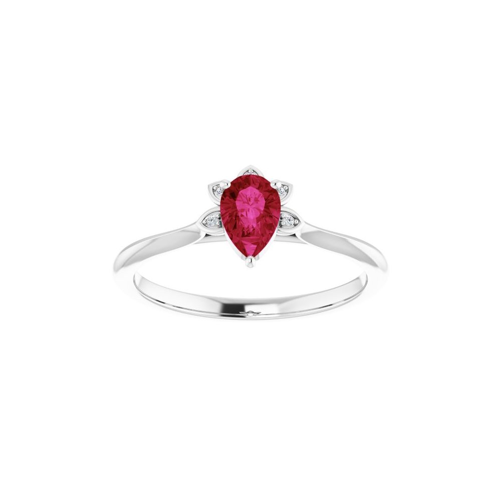 Xuri 0.35 Carat Natural Ruby  Engagement Ring
