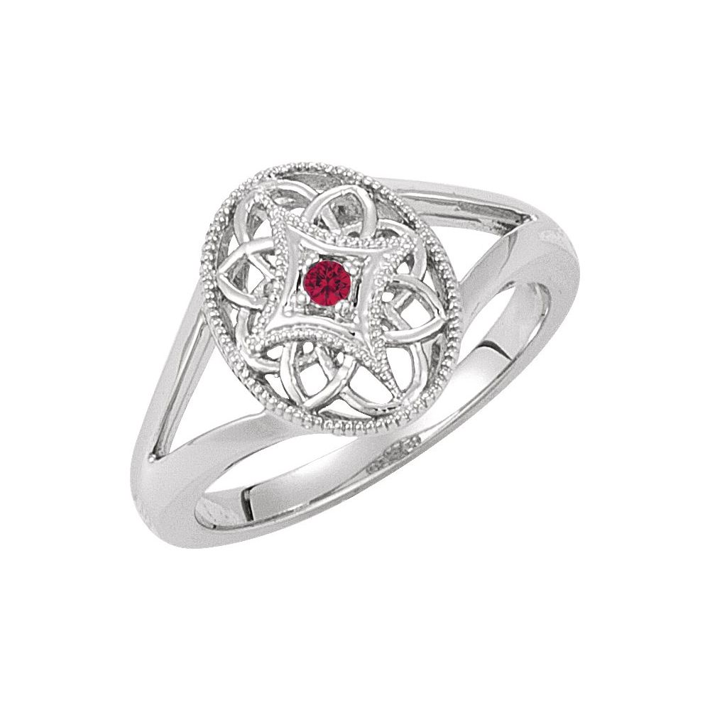 Yohanna 0.05 Carat Natural Ruby  Engagement Ring