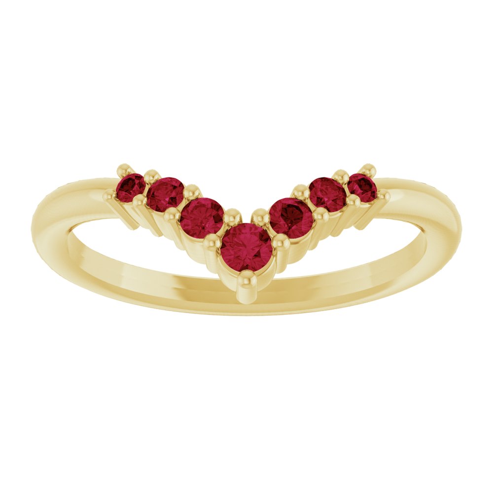 0.35 Ct Lab Grown Ruby Round Cut Zailey  in 9K White Gold