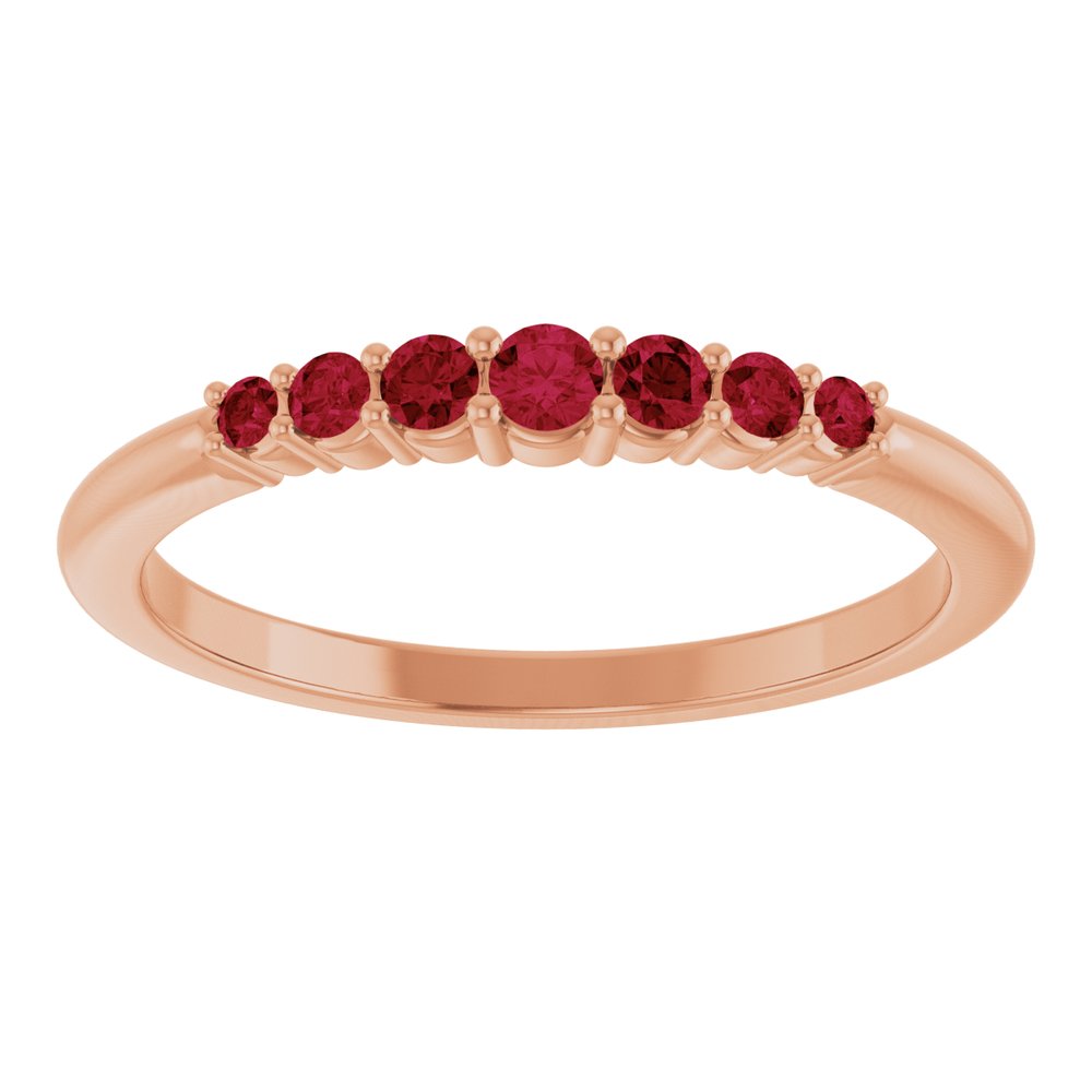 Deora Natural Ruby 4 Prong  Diamond Ring