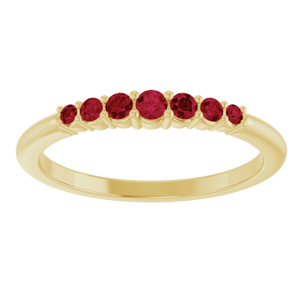 Deora Natural Ruby 4 Prong  Diamond Ring