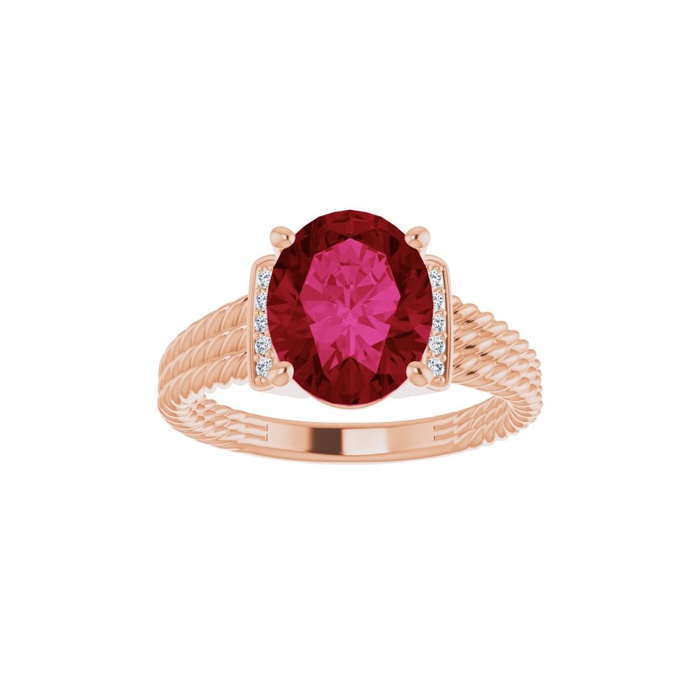 Zayah Lab Grown Ruby  Engagement Ring