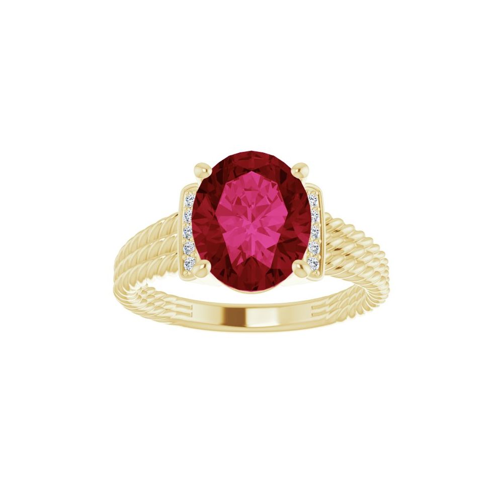 Zayah Lab Grown Ruby  Engagement Ring