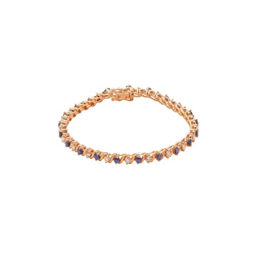 Botill Blue Sapphire  Diamond Bracelet