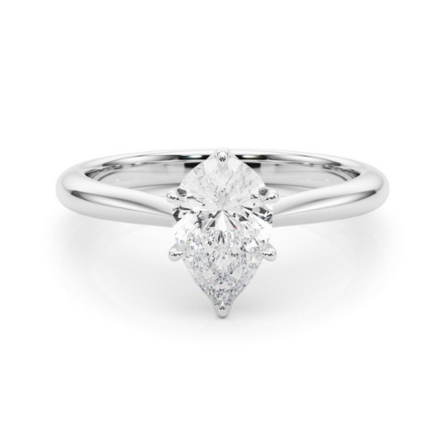 1 Ct Natural Diamond Pear Cut Denia  Engagement Rings in Silver 925