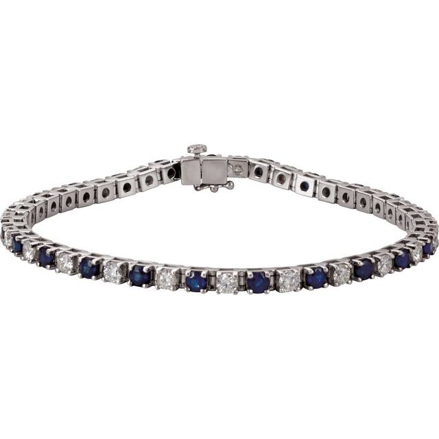Tanmayi 5.95 Carat Blue Sapphire  Diamond Bracelet