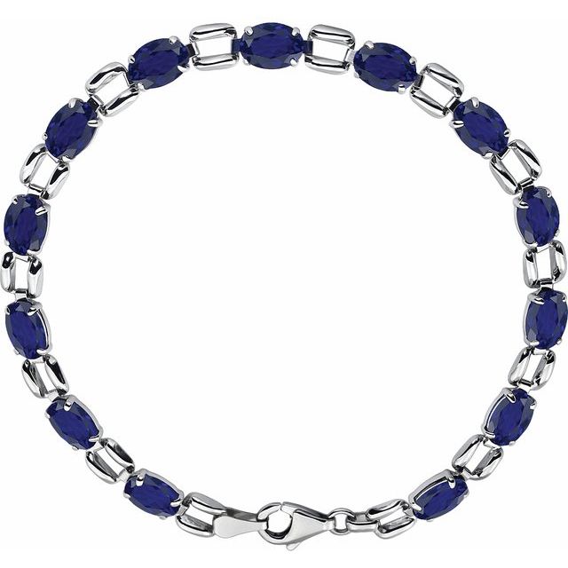 Talli 13.00 Carat Blue Sapphire  Diamond Bracelet