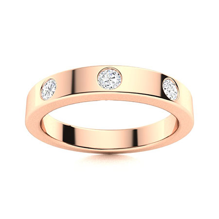 0.05 Carat Natural Round Cut Diamond wedding band for Men